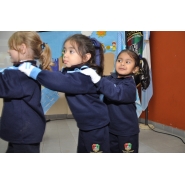 Festejos por el Día de la Bandera con los niños de Jardín